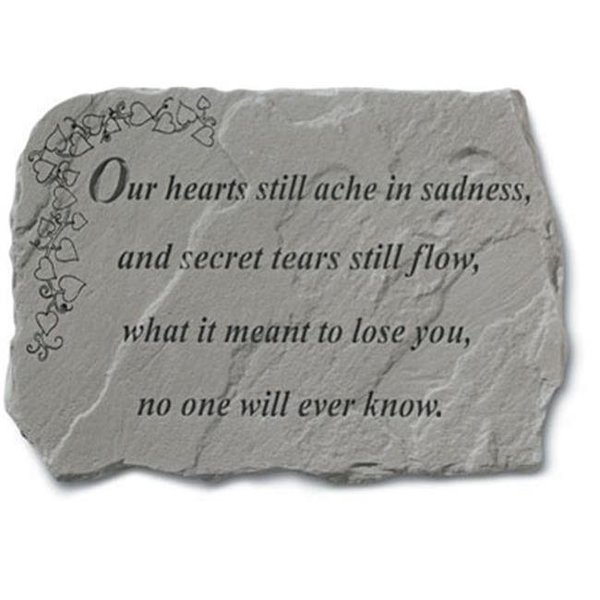 Kay Berry Inc Kay Berry- Inc. 91820 Our Hearts Still Ache - Memorial 18 Inches x 13 Inches 91820